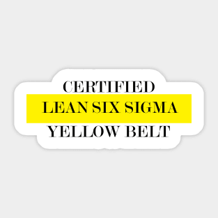 LeanSS Yellow Belt Sticker